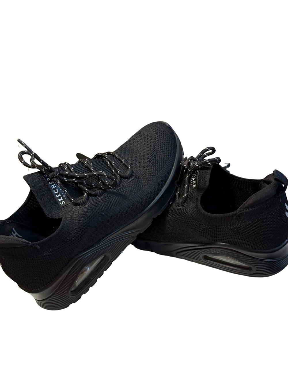 Skechers Black Knit Athletic Slip-On Sneakers
